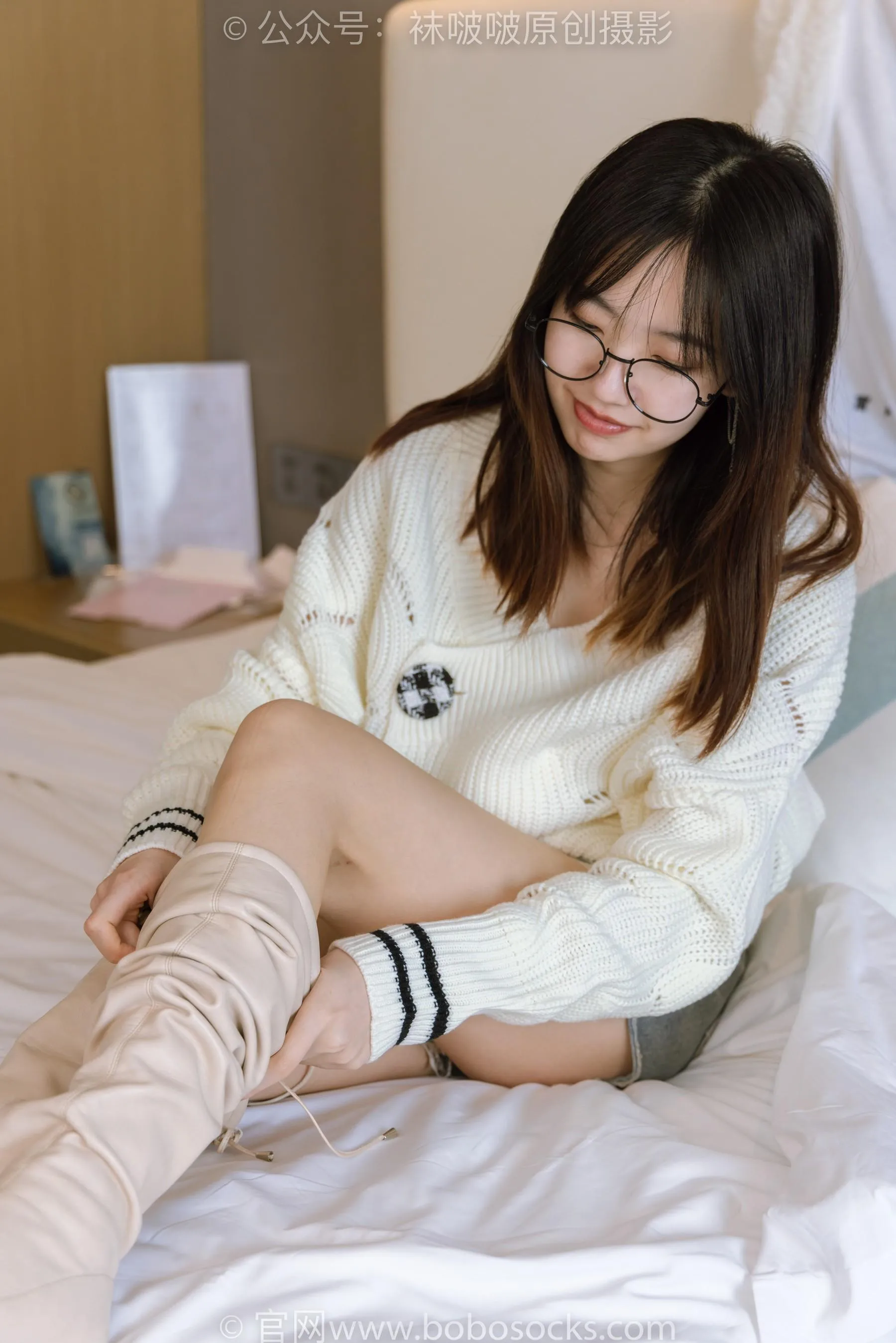 [BoBoSocks袜啵啵]NO.222 小甜豆-长靴、白棉袜、裸足[23] [47P]插图1
